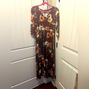 NWT Zattacas Burgundy Long Dress Size M
